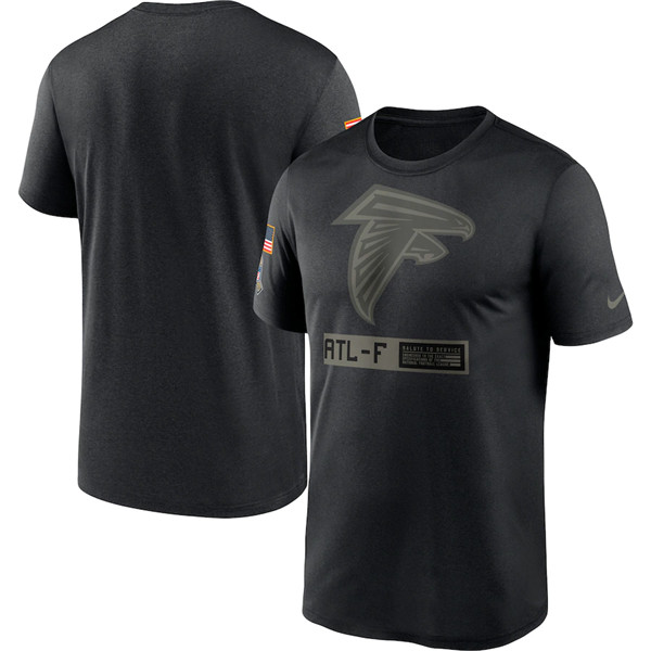 Atlanta Falcons 2020 Black Salute To Service Performance NFL T-Shirt (All Size)